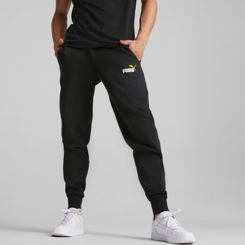 Pantaloni joggers neri da uomo con logo a contrasto Puma Essentials+ 2, Abbigliamento Sport, SKU a723000071, Immagine 0